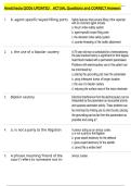 Anesthesia QODs UPDATED    ACTUAL Questions and CORRECT Answers