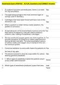 Anesthesia Exam UPDATED    ACTUAL Questions and CORRECT Answers 