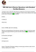 MN 568 Unit 6 Review Questions with Detailed  Verified Answers 