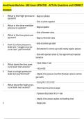 Anesthesia Machine - SEE Exam UPDATED    ACTUAL Questions and CORRECT  Answers 