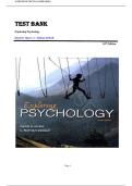 Test Bank for Exploring Psychology 10th Edition by David G. Myers |9781319061470| Guide A+