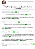 NUR612 Questions with Detailed Verified  Answers
