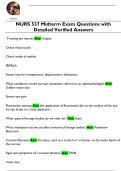 NURS 537 Midterm Exam Questions with  Detailed Verified Answers 