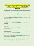 SEE exam-Anesthesia Machine UPDATED     ACTUAL Questions and CORRECT  Answers