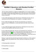 NURS612 Questions with Detailed Verified  Answers