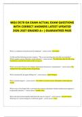 WGU D570 OA EXAM ACTUAL EXAM QUESTIONS WITH CORRECT ANSWERS LATEST UPDATED 2026-2027 GRADED A&plus; &vert; GUARANTEED PASS