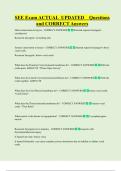 SEE Exam ACTUAL  UPDATED    Questions  and CORRECT Answers