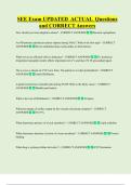 SEE Exam UPDATED  ACTUAL  Questions  and CORRECT Answers 