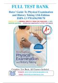 Test Bank for Bates&rsquo; Guide To Physical Examination and History Taking 13th Edition by Lynn S&period; Bickley&comma; Peter G&period; Szilagyi&comma; Richard M&period; Hoffman & Rainier P&period; Soriano 9781496398178 Chapter 1-27 &vert; Complete Guide A&plus;