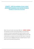 ASMIRT - MRI Accreditation Exam Latest  2025&sol;2026 Questions and Correct Answers  Graded A&plus;&vert;Assured Success 