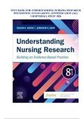 Understanding Nursing Research – 8th Edition by Susan Grove & Jennifer Gray | Complete Test Bank (All Chapters, 2024 Edition)