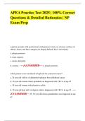 APEA Practice Test 2025 &vert; 100&percnt; Correct Questions & Detailed Rationales &vert; NP Exam Prep