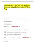 APEA Practice Exam 2025 &vert; 100&percnt; Correct Questions & Detailed Rationales &vert; NP Exam Prep A