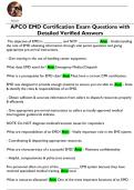 APCO EMD Certification Exam Questions with  Detailed Verified Answers 