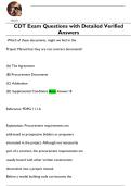 CDT Exam Questions with Detailed Verified  Answers 