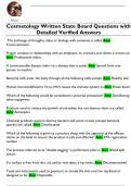 Cosmetology Written State Board Questions with  Detailed Verified Answers