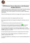 CPPS Review Course Questions with Detailed  Verified Answers