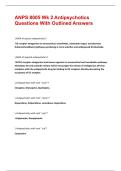 ANPS 8005  Antipsychotics Questions With Outlined Answers