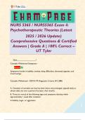 NURS 5365 &sol; NURS5365 Exam 4&colon; Psychotherapeutic Theories &lpar;Latest  2025 &sol; 2026 Update&rpar;   Comprehensive Questions & Certified  Answers &vert; Grade A &vert; 100&percnt; Correct &ndash; UT Tyler      
