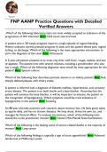 FNP AANP Practice Questions with Detailed  Verified Answers 