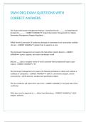 SWM DEQ EXAM QUESTIONS WITH CORRECT ANSWERS
