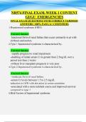 NR574 FINAL EXAM&comma; WEEK 1 CONTENT  GI&sol;GU  EMERGENCIES  FINAL EXAM QUESTIONS WITH CORRECT VERIFIED  ANSWERS &vert; 100&percnt; PASS &lpar;A&plus; CERTIFIED&rpar;