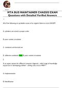 MTA BUS MAINTAINER CHASSIS EXAM  Questions with Detailed Verified Answers 