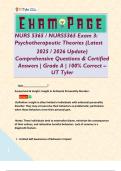 NURS 5365 &sol; NURS5365 Exam 3&colon; Psychotherapeutic Theories &lpar;Latest  2025 &sol; 2026 Update&rpar;   Comprehensive Questions & Certified  Answers &vert; Grade A &vert; 100&percnt; Correct &ndash; UT Tyler     