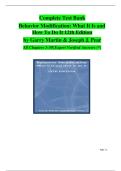 Complete Test Bank  Behavior Modification: What It Is and  How To Do It 12th Edition  by Garry Martin & Joseph J. Pear  All Chapters 1-30| Expert Verified Answers (*)