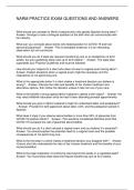 NARM PRACTICE EXAM QUESTIONS AND ANSWERS