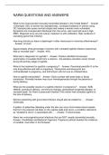NARM QUESTIONS AND ANSWERS
