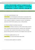 Iowa Pesticide Applicator Exam &vert; Complete Study Guide with Verified Questions & Answers