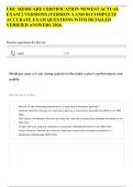 UHC MEDICARE CERTIFICATION NEWEST ACTUAL EXAM 2 VERSIONS &lpar;VERSION A AND B&rpar; COMPLETE ACCURATE EXAM QUESTIONS WITH DETAILED VERIFIED ANSWERS 2026&period;