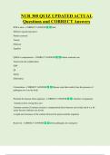 NUR 300 QUIZ UPDATED ACTUAL   Questions and CORRECT Answers