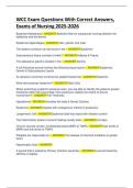 WCC Exam Questions With Correct Answers&period;