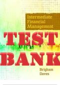 Test Bank for Intermediate Financial Management &lpar;14th Edition&rpar; by Eugene F&period; Brigham and Phillip R&period; Daves  &vert; Verified Exam Prep 2025&ndash;2026