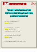 BLOCK 1 MPD EXAM ACTUAL 2025&sol;2026 QUESTIONS AND 100&percnt; CORRECT ANSWERS