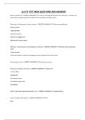 ALC FO TEST EXAM QUESTIONS AND ANSWERS