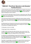 NUR 652 - Final Exam Questions with Detailed  Verified Answers 