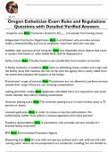 Oregon Esthetician Exam Rules and Regulations  Questions with Detailed Verified Answers 