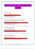 OCR A-LEVEL CHEMISTRY EXAM