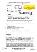 June 2025 Edexcel&colon; A Level History 9HI0&sol;32 Paper 3 &ndash; Themes in Breadth with Aspects in Depth&comma; Option 32&colon; The Golden Age of Spain&comma; 1474&ndash;1598 &ndash; Merged Question Paper & Mark Scheme