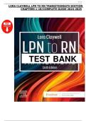 Test Bank for LPN to RN Transitions&comma; 6th Edition by Lora Claywell &ndash; Complete Test Bank &lpar;Chapters 1&ndash;18&rpar;