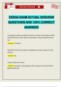 CESGA EXAM ACTUAL 2025&sol;2026 QUESTIONS AND 100&percnt; CORRECT ANSWERS