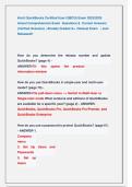 Intuit QuickBooks Certified User &lpar;QBCU&rpar; Exam 2025&vert;2026  Actual Comprehensive Exam  Questions &  Correct Answers   &lpar;Verified Answers&rpar; &vert; Already Graded A&plus; &vert; Newest Exam   &vert; Just  Released&excl;&excl;