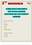 CCBMA BASIC EXAM SAMPLE TEST ACTUAL 2025&sol;2026 QUESTIONS AND 100&percnt; CORRECT ANSWERS