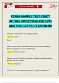 PCNSA SAMPLE TEST STUDY ACTUAL 2025&sol;2026 QUESTIONS AND 100&percnt; CORRECT ANSWERS