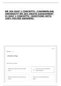 NR 304 QUIZ 1 CONCEPTS &vert; CHAMBERLAIN UNIVERSITY NR 304 &lpar;HEATH ASSESSMENT II&rpar; QUIZ 1 CONCEPTS &vert; QUESTIONS WITH 100&percnt; SOLVED ANSWERS&period;