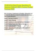 NURS4516 Final Exam Questions & Answers &lpar;Solved&rpar; 100&percnt; Correct Latest Versions 2025