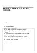 NR 304 FINAL EXAM &lpar;HEALTH ASSESSMENT 11&rpar; QUESTIONS WITH 100&percnt; VERIFIED ANSWERS&period;